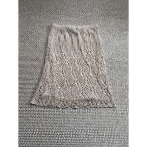 vintage crochet Midi Women's Skirt. Boho Hippie Lace Indie Festival Western M